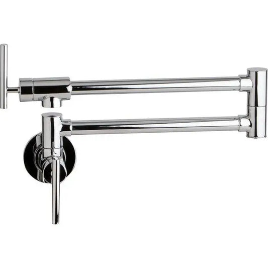 Brushed Nickel Kitchen Faucet Brass Wall Mounted Pot Filler Swivel Folding Retractable Rotary Stretch Kitchen Tap