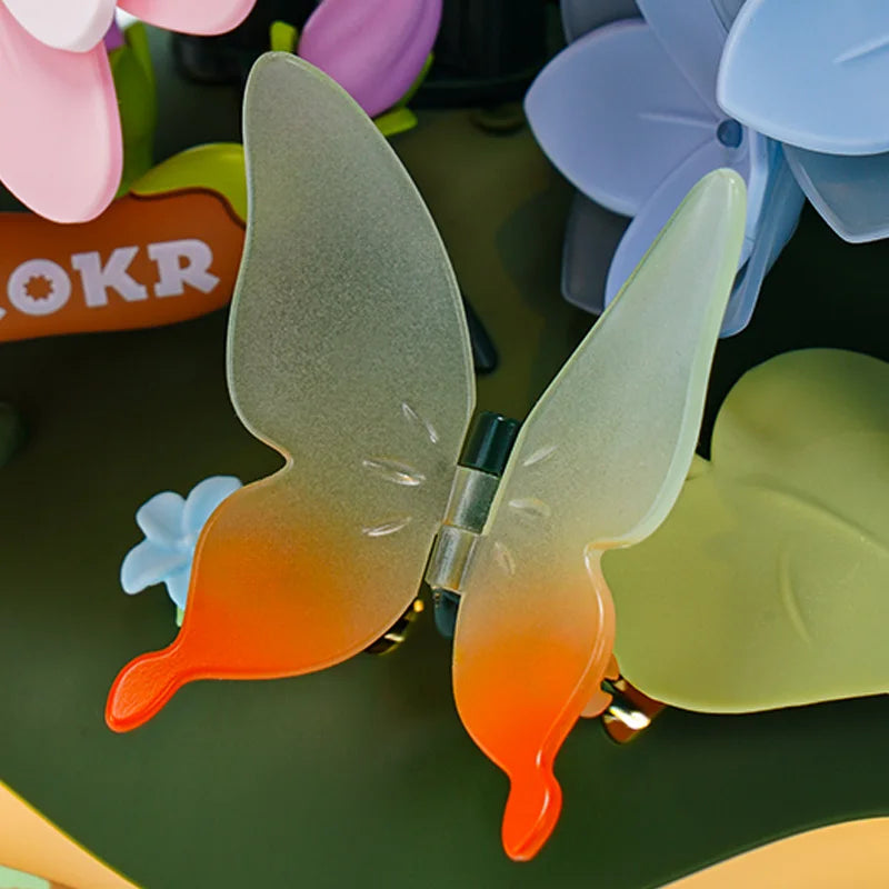 ROKR 3D Puzzle Toys Garden Ramble DIY Flower Bouquet Model Building Kit 4 Lighting Modes Night Light for Room Decor Birthday Gift for Girls Adults