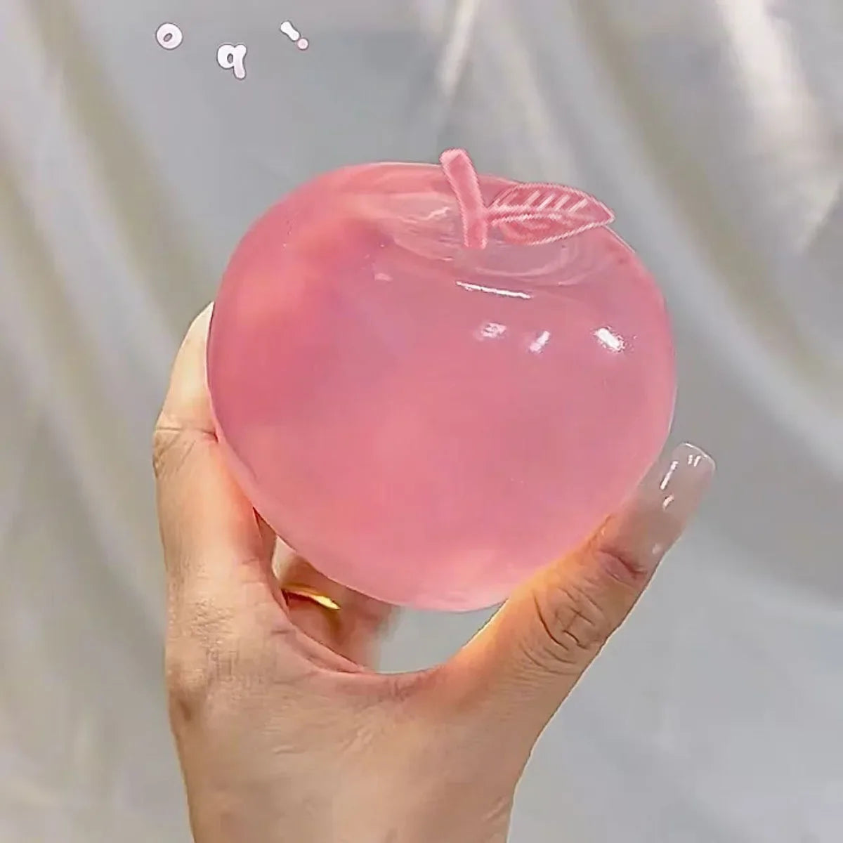 Green/Pink Apple Maltose Squishy Toys Anti Stress Sensory Fidgets Toy Soft Simulated Transparent Slow-rebound Decompression Toy