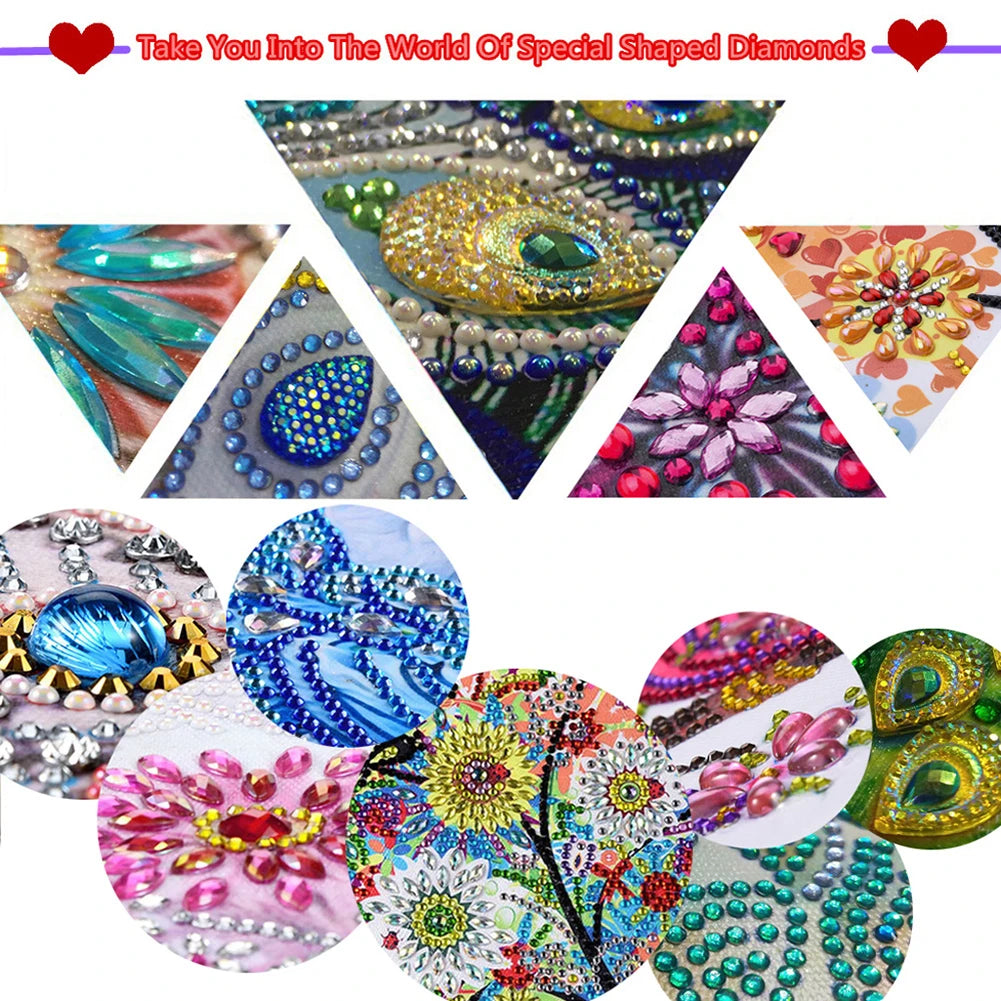 Cute Animal Diamond Painting Ornaments Acrylic Special Shaped Shaking Head Tabletop 5D DIY Diamond Art Shake Head Tabletop Decor