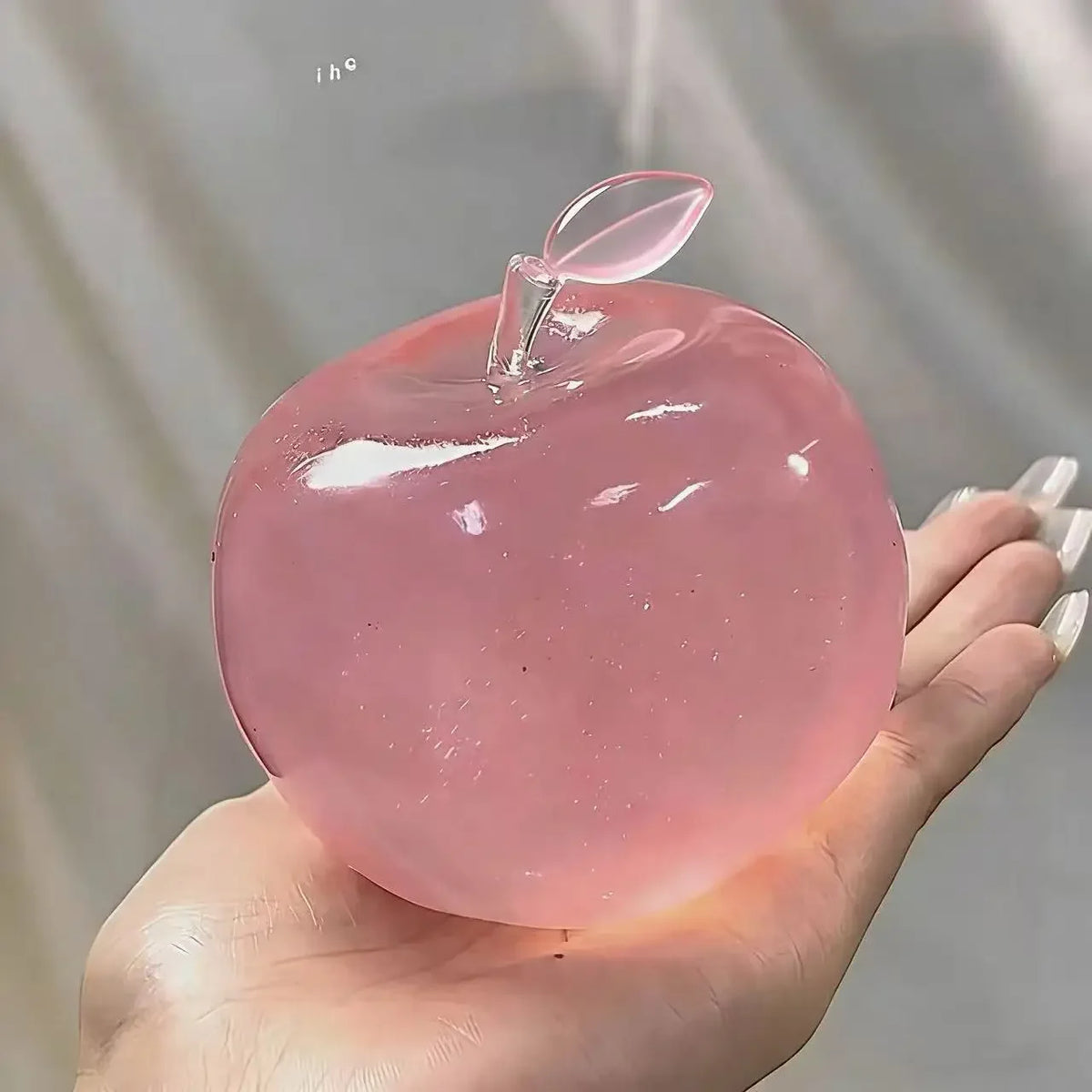Green/Pink Apple Maltose Squishy Toys Anti Stress Sensory Fidgets Toy Soft Simulated Transparent Slow-rebound Decompression Toy