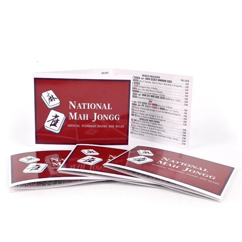 Hot-selling Mahjongg Cards American Mahjong Waterproof Scorecard Rule Card Scorecard