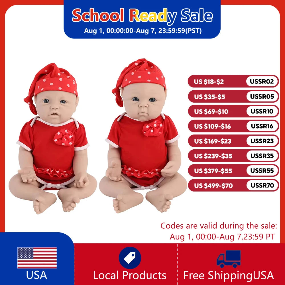 Authentic 100% Silicone Unpainted Reborn Baby Dolls Shipped from USA Warehouse Wholesale Realistic Baby Dolls for Kids Bebe Toys