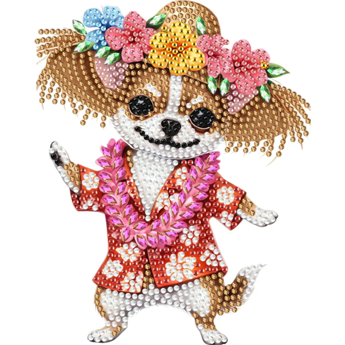Cute Animal Diamond Painting Ornaments Acrylic Special Shaped Shaking Head Tabletop 5D DIY Diamond Art Shake Head Tabletop Decor