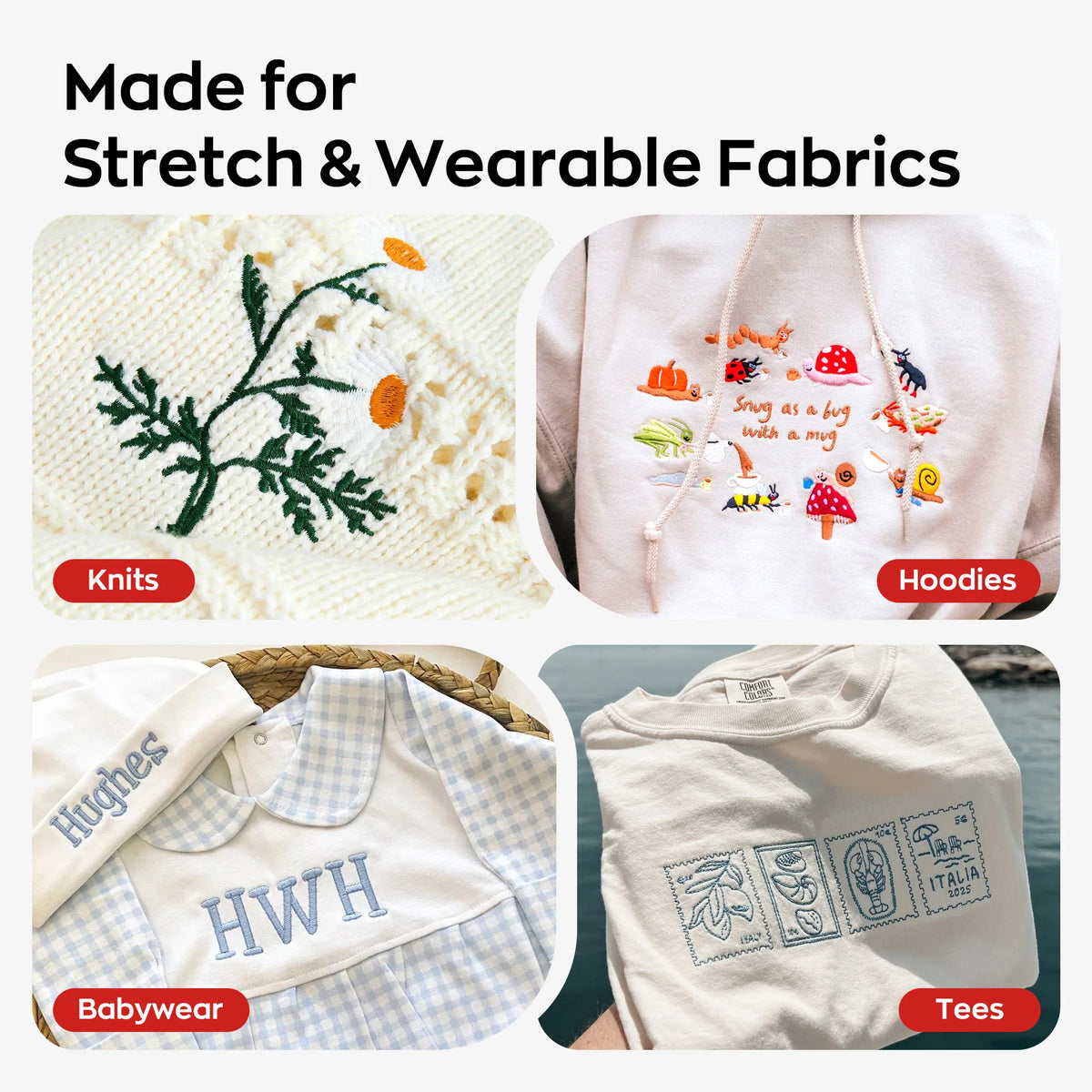 Poolin 2.5oz Cut Away Embroidery Stabilizer Roll Machine Embroidery Backing Support Material for T-Shirts Hats Towels DIY Sewing
