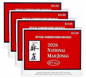 Hot-selling Mahjongg Cards American Mahjong Waterproof Scorecard Rule Card Scorecard