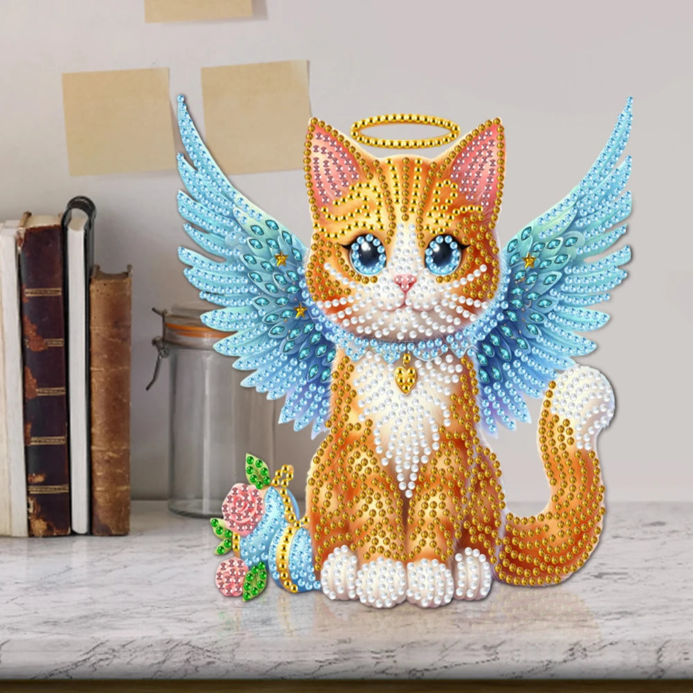 Cute Animal Diamond Painting Ornaments Acrylic Special Shaped Shaking Head Tabletop 5D DIY Diamond Art Shake Head Tabletop Decor