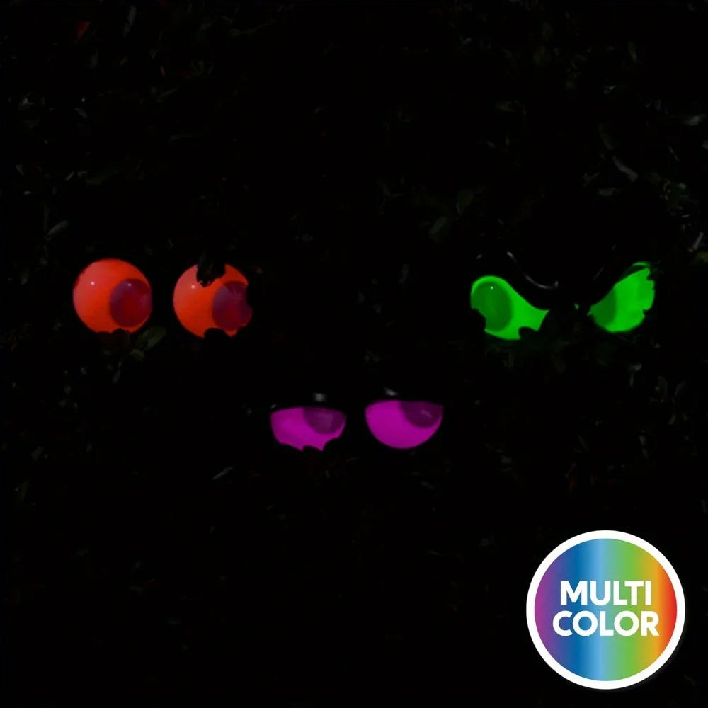 3 Pack Halloween Decorations Indoor Flashing Peeping Eyes Lights with Timer, Halloween Glowing Decorations Outdoor Party Supplies, Spooky Animated Lights Eyes Decor for Yard Lawn Garden