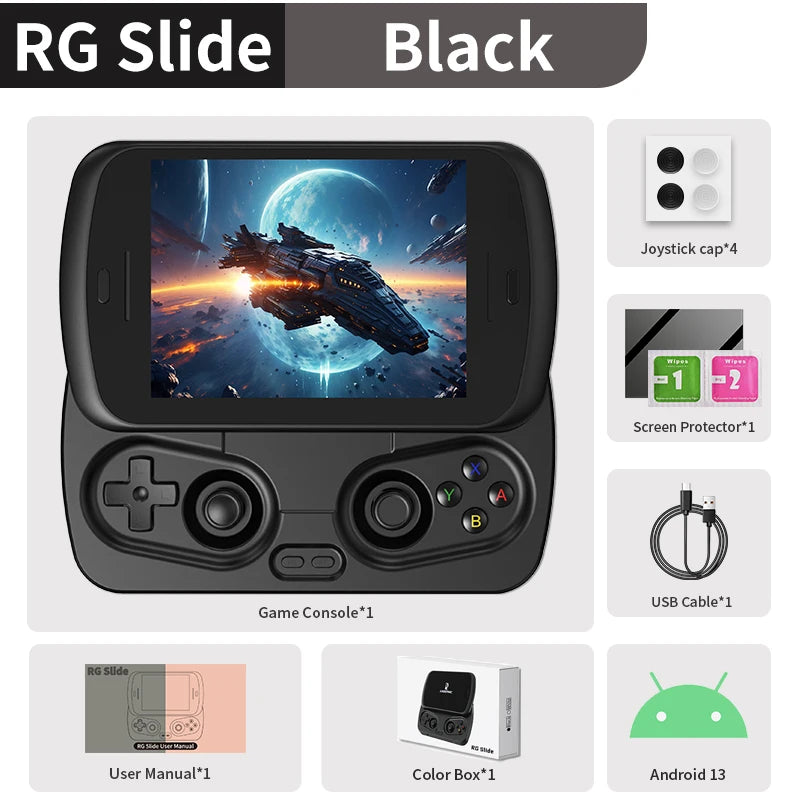 Anbernic RG Slide Handheld Game Console Android 4.7" LTPS In-Cell Screen Capacitive Joystick WIFI Bluetooth Video Gaming Player