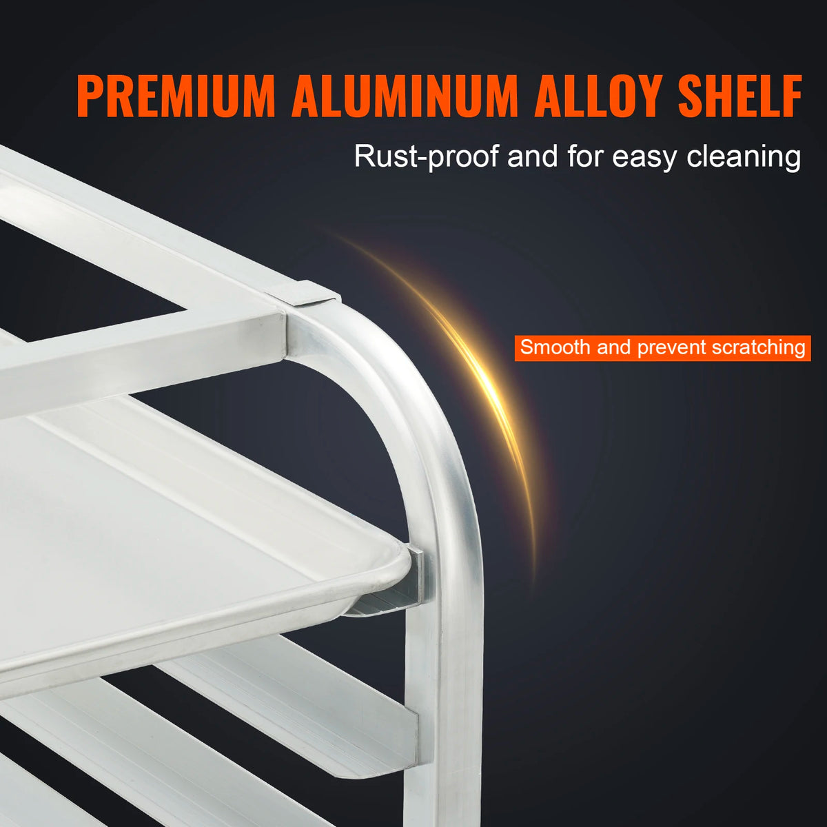 SucceBuy 10/20 Sheet Bun Pan Rack Commercial Bakery Racks with Brake Wheels Aluminum Racking Trolley Storage for Bread Baking